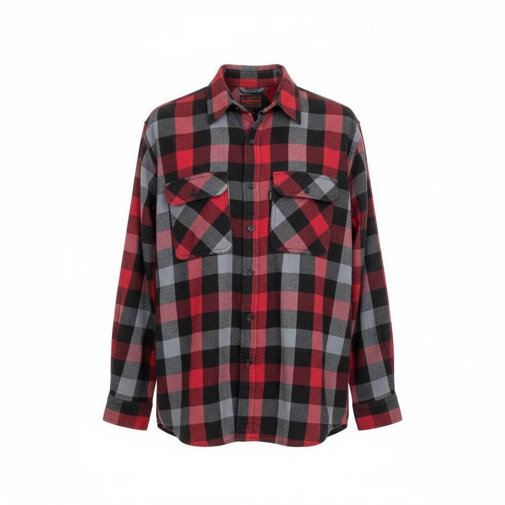 Five Brother Heavy Flannel Shirt Sz L TALL Red/Black/Gray
